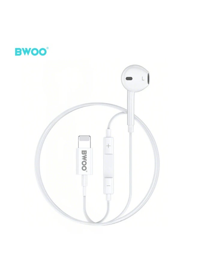 BWOO Lightning Wired Earphone With Microphone - Image 1